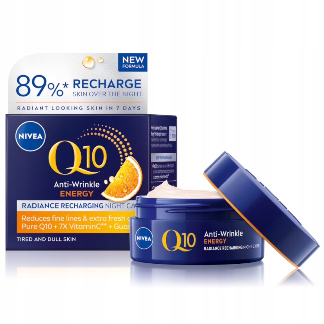 Nivea Q10 ENERGY 0 SPF nočný krém na tvár proti starnutiu 50 ml